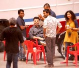 Dhanush and Akshara Haasan in the sets of Balki's untitled movie