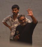 Dhanush and Akshara Haasan in the sets of Balki's untitled movie