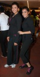 Kajal and Nisha Agarwal at Zumba Session Gold Gym