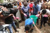 Nadigar Sangam Cleans Chennai