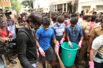Nadigar Sangam Cleans Chennai