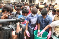 Nadigar Sangam Cleans Chennai