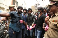 Nadigar Sangam Cleans Chennai