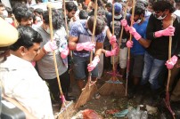 Nadigar Sangam Cleans Chennai