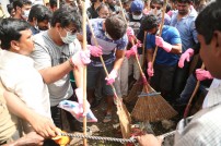 Nadigar Sangam Cleans Chennai