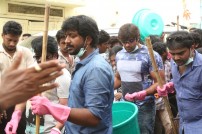 Nadigar Sangam Cleans Chennai