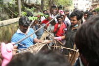 Nadigar Sangam Cleans Chennai