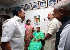 PM Modi Meets Kalaignar Karunanidhi And Stalin In Chennai