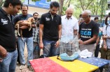 Sathyaraj & Sibiraj rescue a dog which survived the Porur disaster
