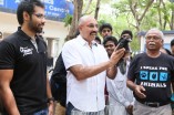 Sathyaraj & Sibiraj rescue a dog which survived the Porur disaster