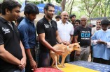 Sathyaraj & Sibiraj rescue a dog which survived the Porur disaster