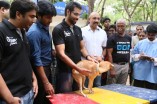 Sathyaraj & Sibiraj rescue a dog which survived the Porur disaster