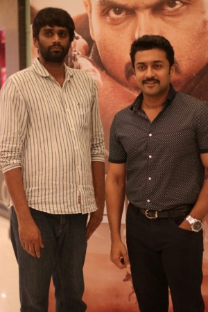 Suriya and Karthi at Theeran Adhigaram Ondru Celebrity Show