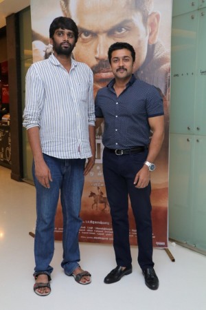 Suriya and Karthi at Theeran Adhigaram Ondru Celebrity Show