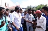 Team Vanavarayan Vallavarayan Meets Fans in Theater 