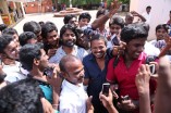 Team Vanavarayan Vallavarayan Meets Fans in Theater 