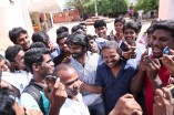 Team Vanavarayan Vallavarayan Meets Fans in Theater 