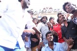 Team Vanavarayan Vallavarayan Meets Fans in Theater 