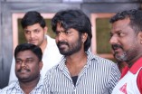 Team Vanavarayan Vallavarayan Meets Fans in Theater 