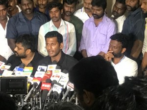 Vishal's urgent press meet