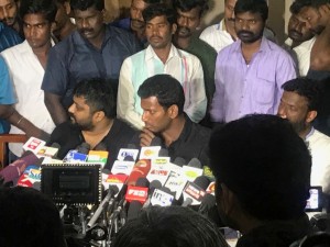 Vishal's urgent press meet