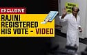 RAJINI registered his VOTE - Video
