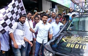 Singam Suriya flag's off Chennai 2 Singapore Audio Drive | Ghibran