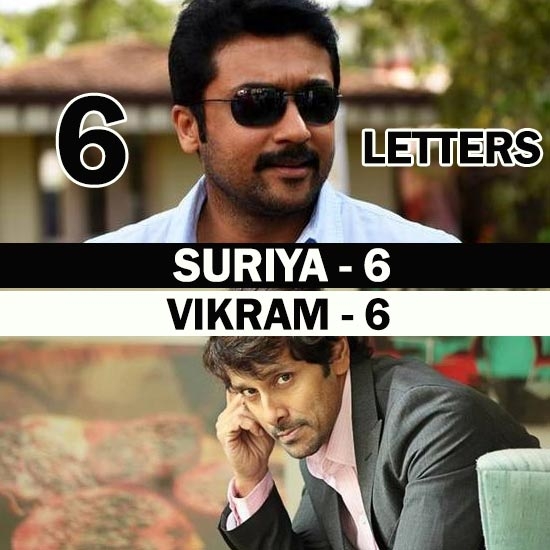Suriya - Vikram - 6 Letters