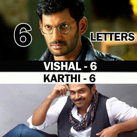 Vishal - Karthi - 6 Letters