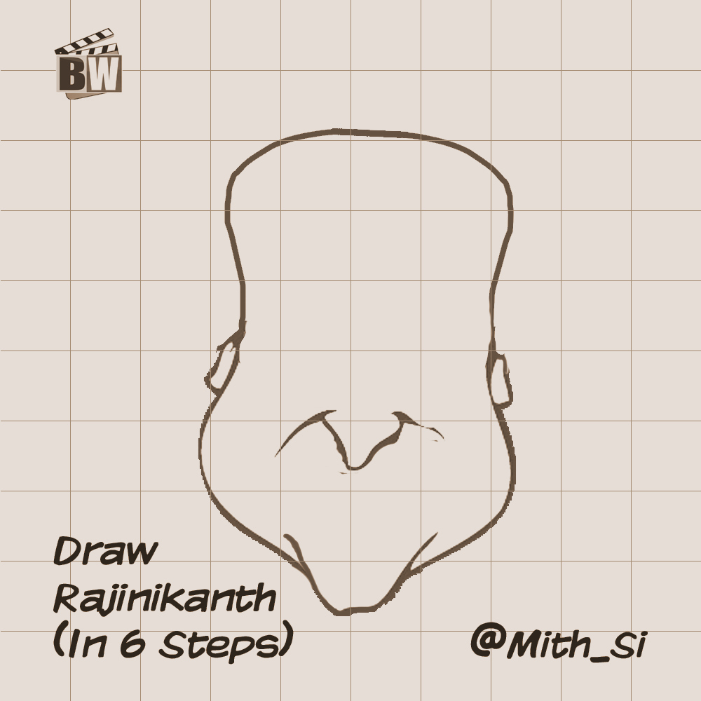 Step 2: Continue with Thalaivar's nose...