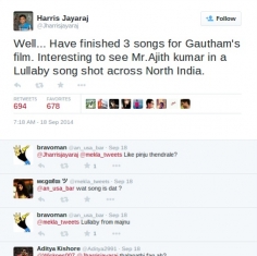 Interesting to see Mr. Ajith Kumar in a Lullaby song.