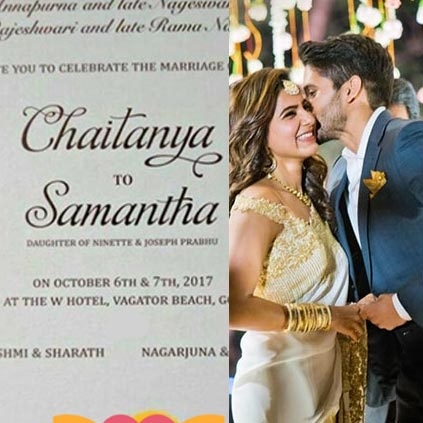 Here is the wedding invitation of Samantha and Naga Chaitanya