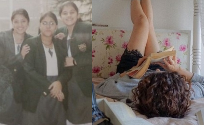 நடிகை டாப்ஸி வெளியிட்ட ஸ்கூல் டைம் போட்டோ | actress tapsee pannu shares her school time photo and goes viral
