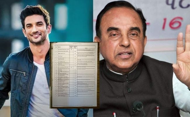 Sushant Singh's death might be a murder says Subramanian Swamy, shares details