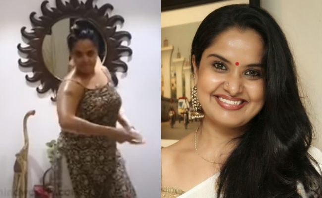 நடிகை பிரகதியின் வைரல் வீடியோ | Aranmanai Kili actress Pragathi's dance video goes viral