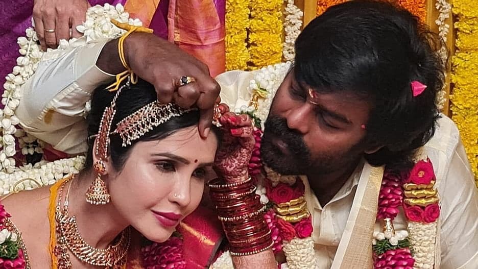 Popular Tamil hero and producer gets secretly married; wedding pics go viral ft RK Suresh