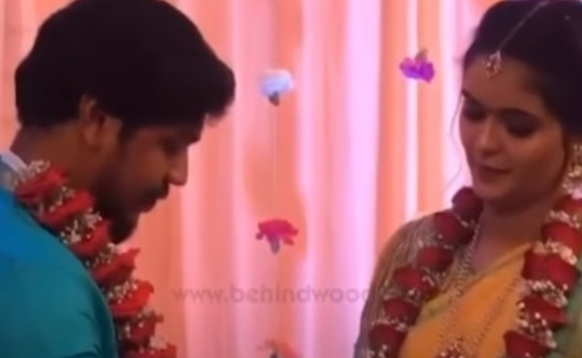 பிரபல சீரியல் நடிகைக்கு திருமணம் நிச்சயம் | Serial actress chaitra reddy engagement photos and video goes viral