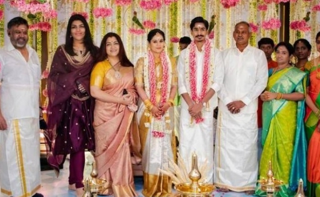 பி.வாசு மகளுக்கு திருமணம் | p vasu daughter marriage popular celebrities kushboo prabhu attends