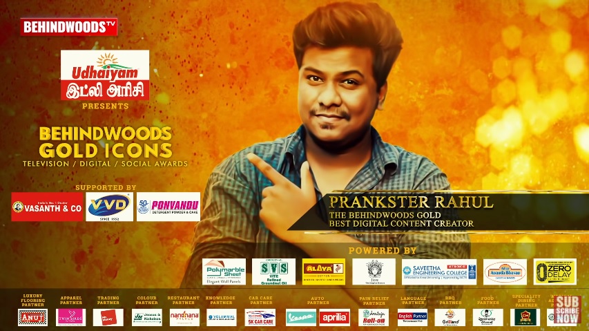 Prankster Rahul's romantic dance with his cute wife is winning hearts in Behindwoods Gold Icons