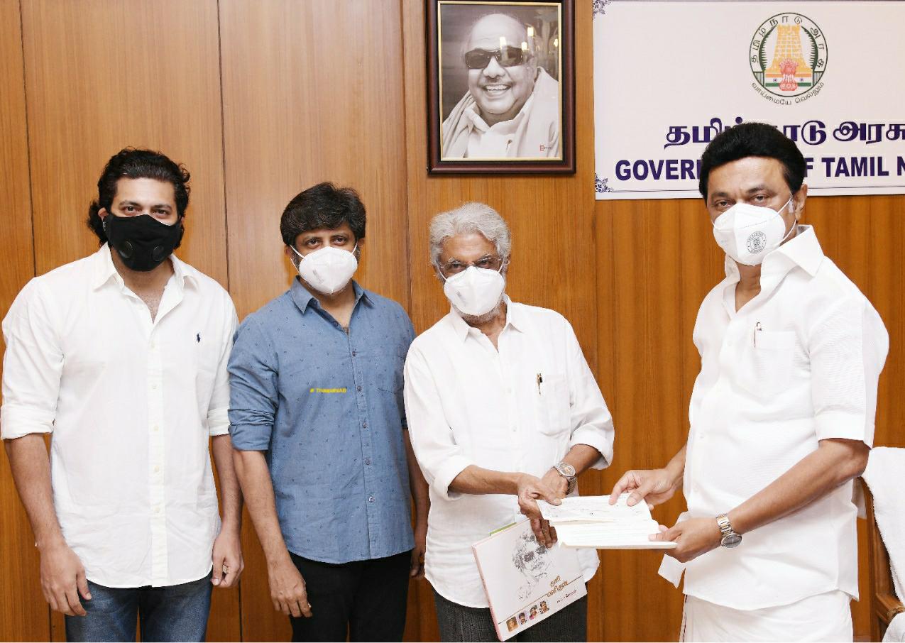 film people donates covid relief fund to CM MK Stalin