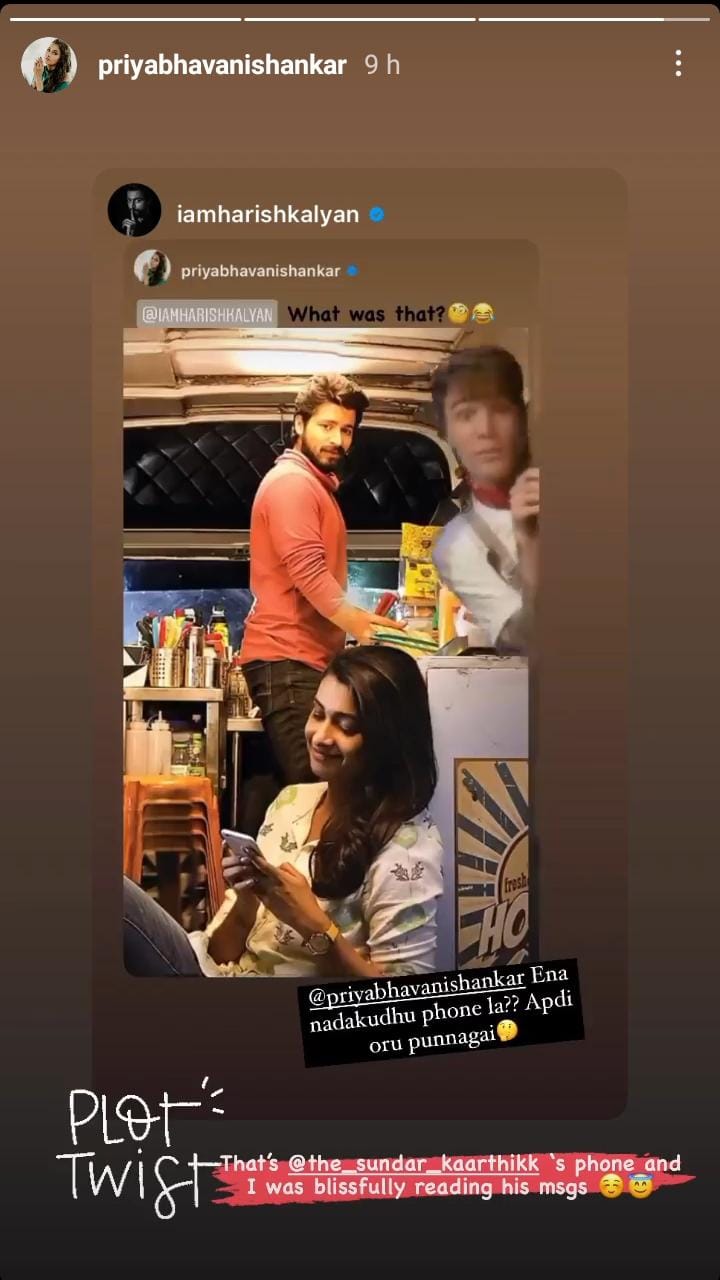 Harish Kalyan's 'Oh Manapenne' Unseen Pictures - Priya Bhavani Shankar shares a secret about the scene