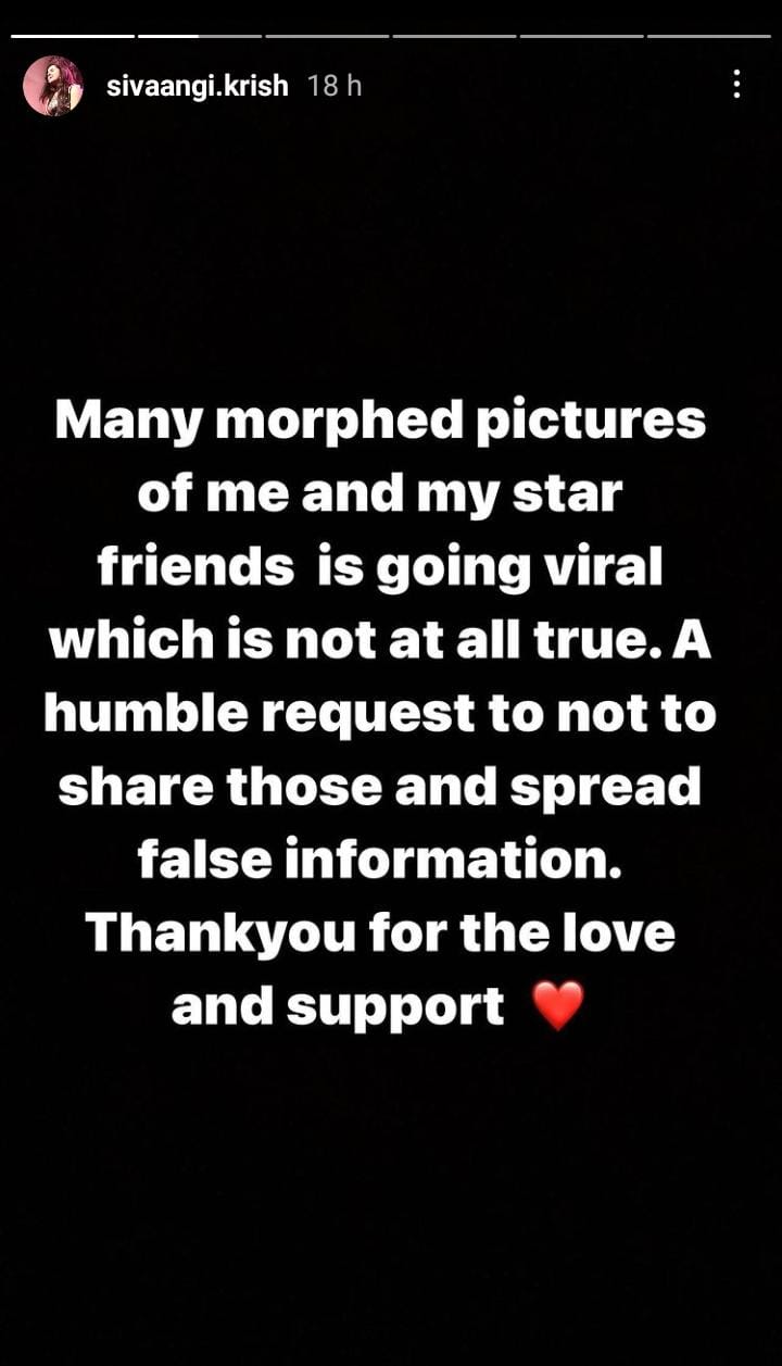 Ashwin, Sivaangi about morphed pics controversy - Official clarifications