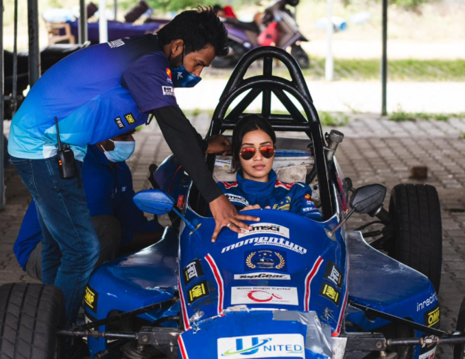 Nivetha Pethuraj achieves a new mass feat - stuns in car racing; video goes VIRAL