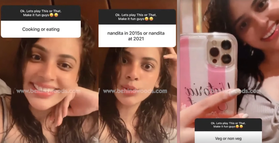nandita swetha viral answer for fans question trending