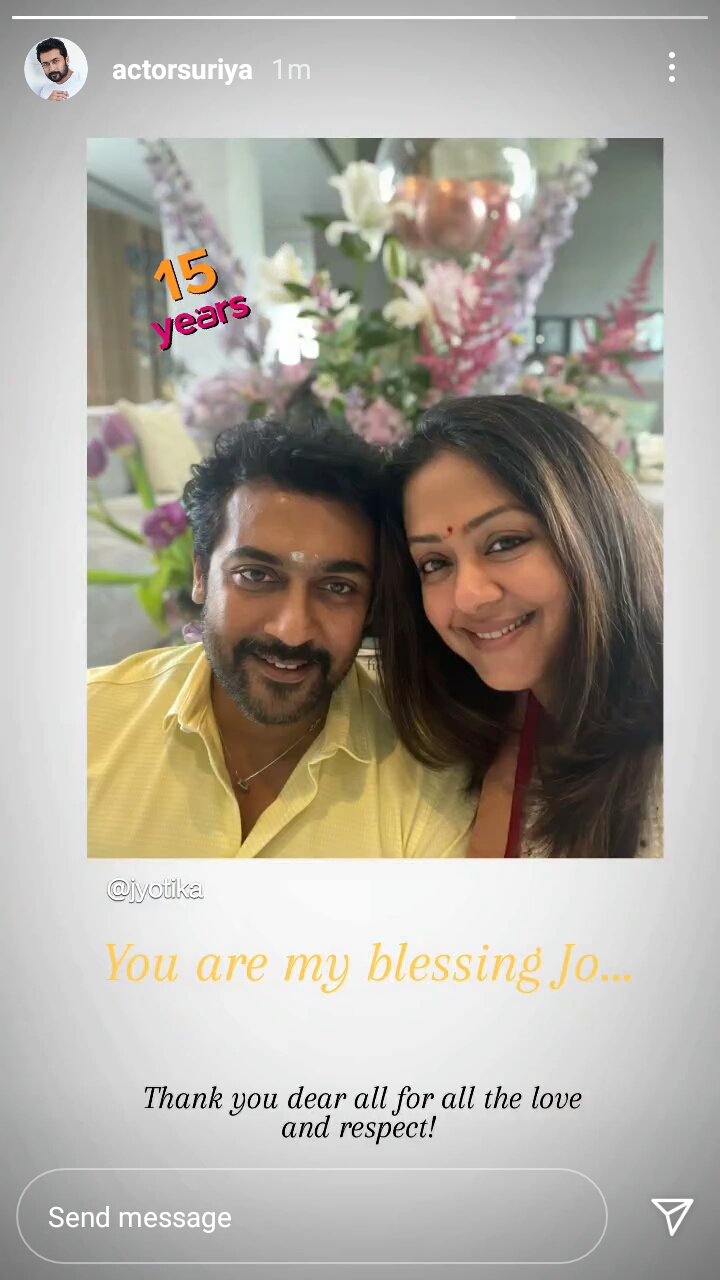 Suriya's extra-special anniversary message is sugar, spice and everything nice; viral unseen pic ft Jyotika