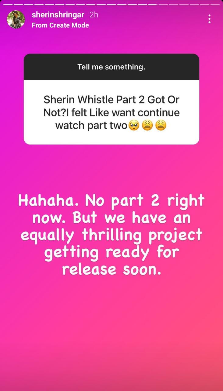Wow what?! Sherin Shringar to do Whistle part two after 18 years? Here's what she said
