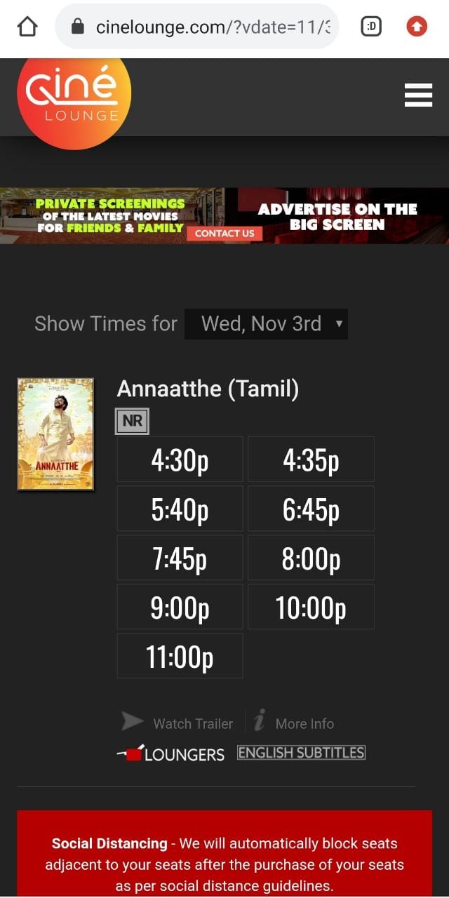 Latest annaatthe movie released date in United states of America