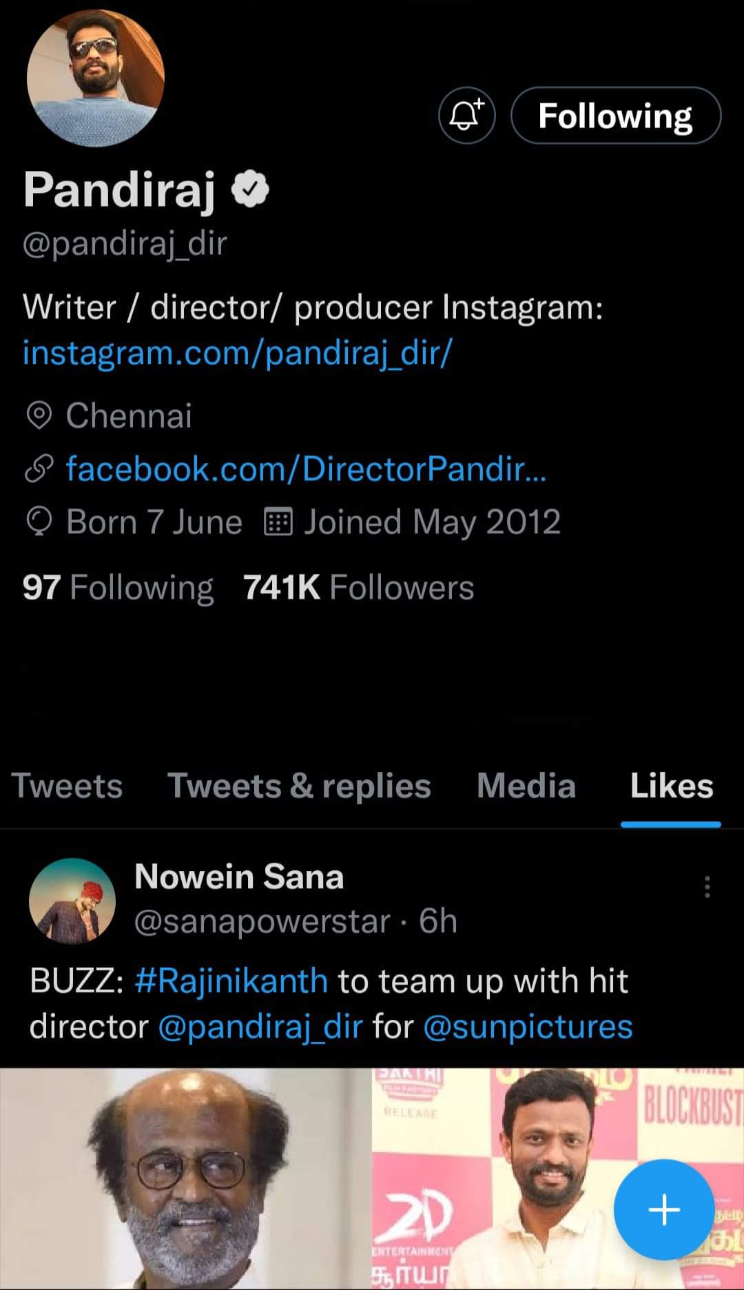 superstar rajinikanth next with director pandiraj ?