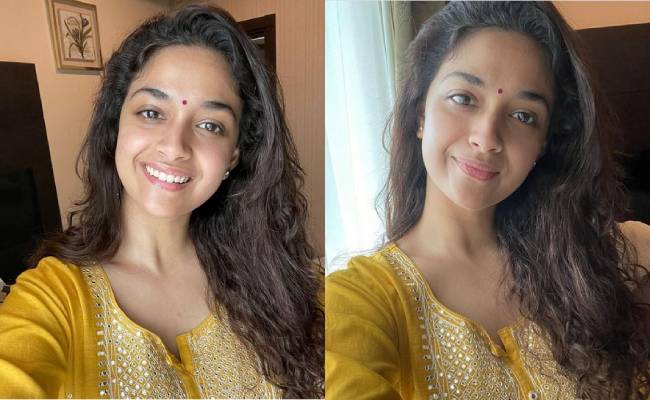 keerthy suresh shared a viral photo of her after covid recovery