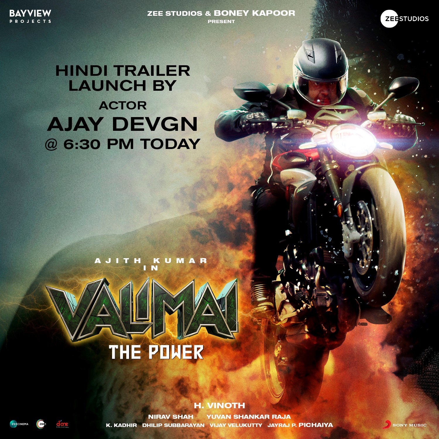 Ajith Kumar Valimai Movie New Telugu Kannada Hindi Posters